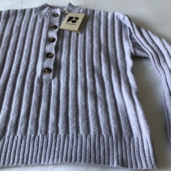 The Button Down Seawool Sweater in Lavender - Medium by Frank & Oak NWT - Picture 4 of 16